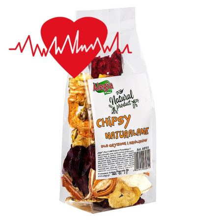 Karma dla gryzoni Alegia Chipsy Naturalne 90 g mieszanka warzyw i owoców