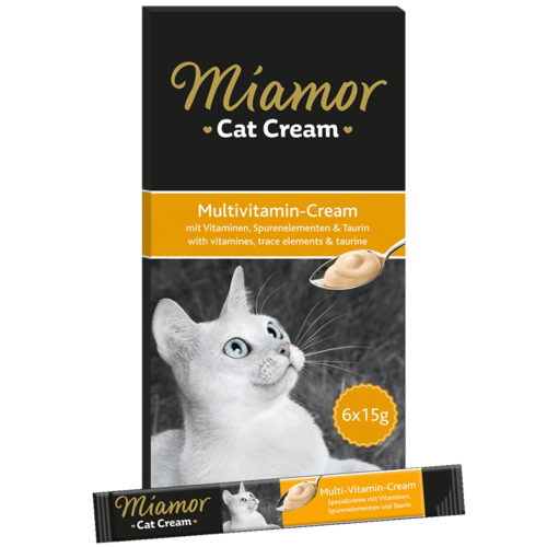 Miamor Cat Cream Multivitamin - paszteciki witaminy 6x15g | Pyszne źródło witamin dla kota
