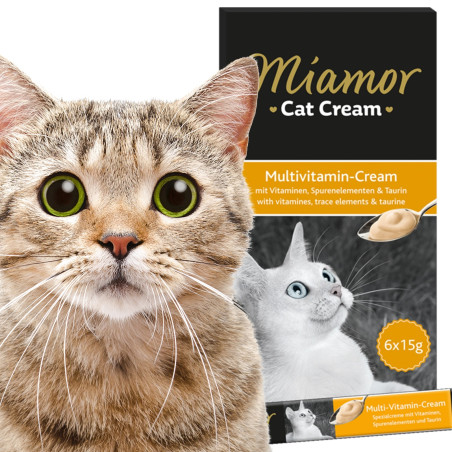 Miamor Cat Cream Multivitamin - paszteciki witaminy 6x15g | Pyszne źródło witamin dla kota