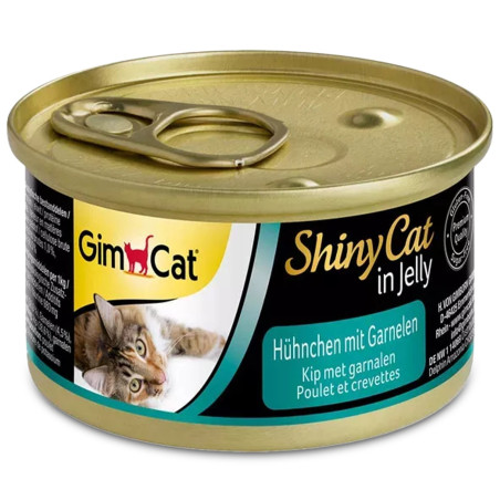 GimCat ShinyCat in Jelly 70g kurczak i krewetki - ulubiony przysmak kota