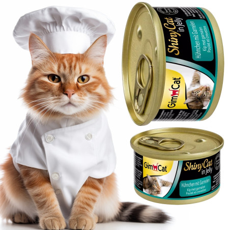 GimCat ShinyCat in Jelly 70g kurczak i krewetki - ulubiony przysmak kota