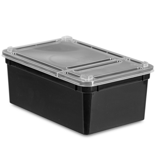 Terrarium plastikowe Terrario Reptiland Black 19×12×7,5 cm czarne