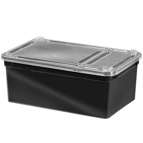 Terrarium plastikowe Terrario Reptiland Black 19×12×7,5 cm czarne