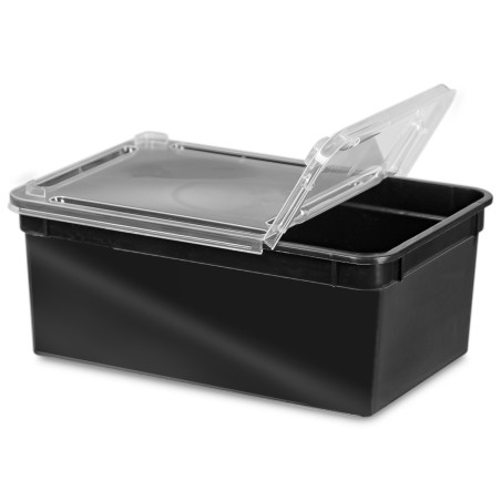 Terrarium plastikowe Terrario Reptiland Black 19×12×7,5 cm czarne