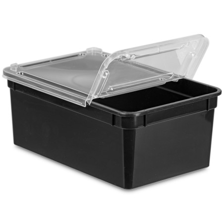 Terrarium plastikowe Terrario Reptiland Black 19×12×7,5 cm czarne