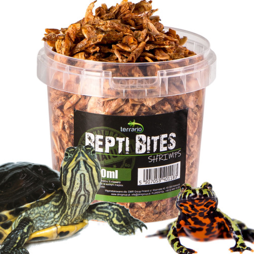 Pokarm suszony Terrario Repti Bites Shrimps 500 ml - suszone krewetki dla gadów