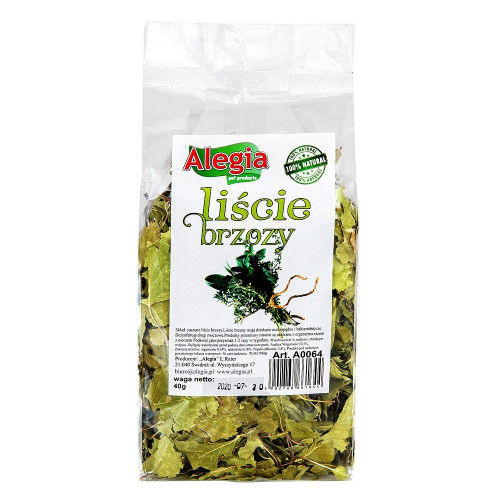 Alegia liście brzozy 40g - Zdrowa przekąska dla gryzoni