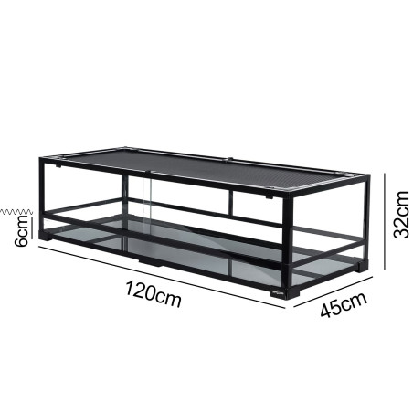 Terrarium Repti-Zoo Glass 120x45x32 cm, szklane z metalową siatką