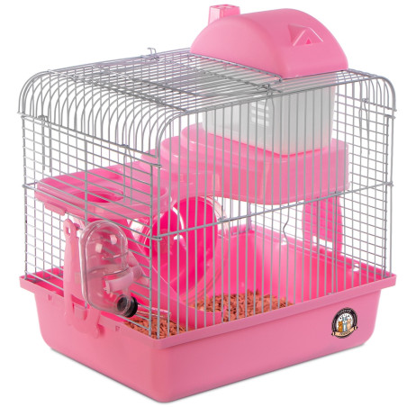 Furrever Friends Miku Homie M Pink - Klatka dla małych gryzoni, kompletny zestaw, bezpieczna i wygodna