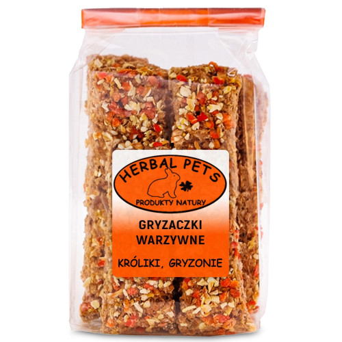 Herbal Pets - Gryzaczki Warzywne 160g | Zdrowa przekąska dla gryzoni