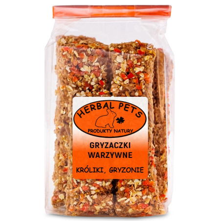 Herbal Pets - Gryzaczki Warzywne 160g | Zdrowa przekąska dla gryzoni