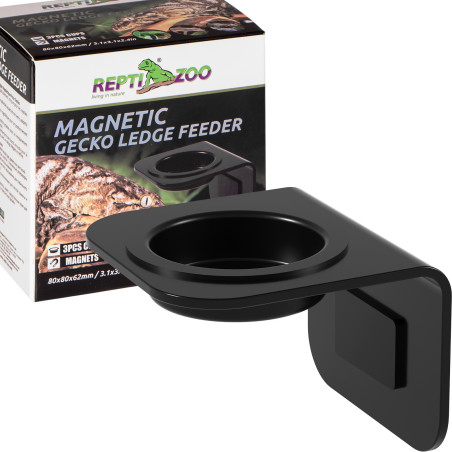 Repti-Zoo Magnetic Gecko Feeder - miska wisząca magnetyczna, łatwe karmienie i stabilny montaż