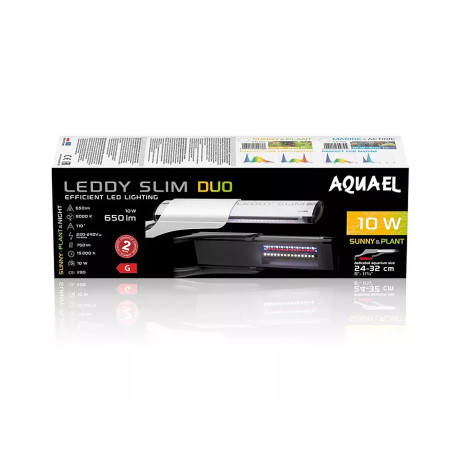 Aquael Leddy Slim Duo 10W Sunny Plant - lampa LED biała | Idealna do akwarium roślinnego