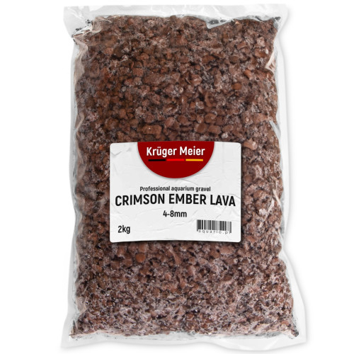 Podłoże lawowe Kruger Meier Crimson Ember Lava 4-8 mm 2 kg czerwone