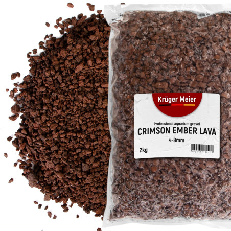 Podłoże lawowe Kruger Meier Crimson Ember Lava 4-8 mm 2 kg czerwone
