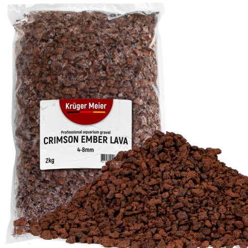 Podłoże lawowe Kruger Meier Crimson Ember Lava 4-8 mm 2 kg czerwone