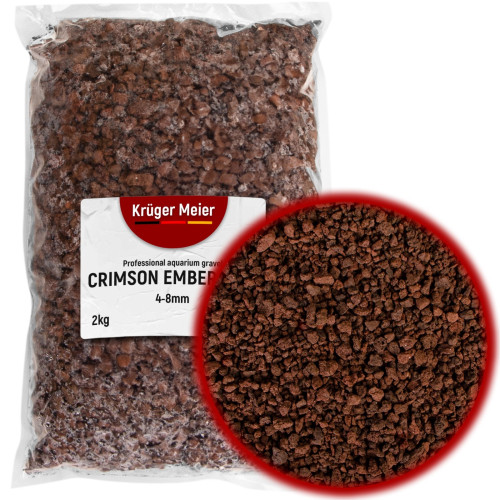 Podłoże lawowe Kruger Meier Crimson Ember Lava 4-8 mm 2 kg czerwone