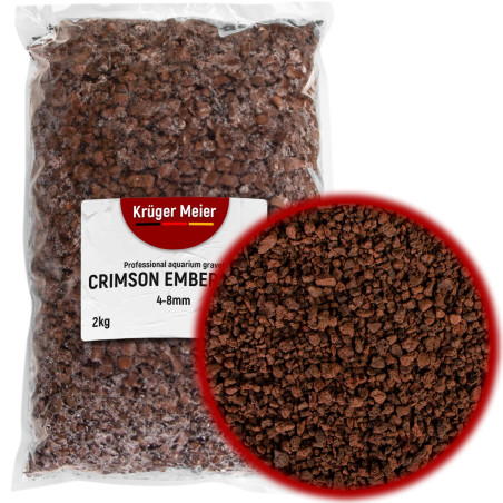 Podłoże lawowe Kruger Meier Crimson Ember Lava 4-8 mm 2 kg czerwone