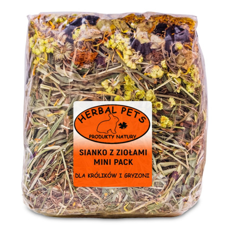 Herbal Pets - Sianko z Ziołami 300g | Naturalna ściółka dla gryzoni, wspiera trawienie