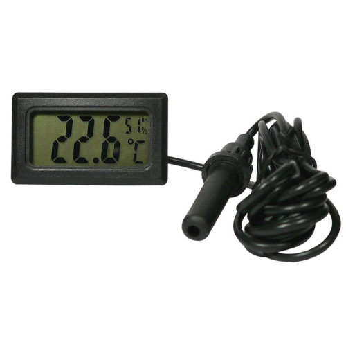 Termometr-higrometr Ringder LCD z sondą do terrarium