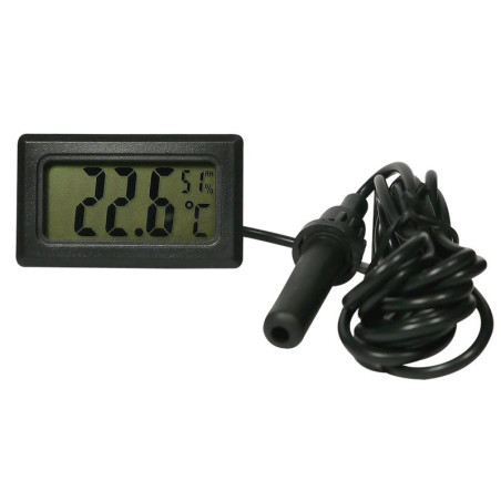 Termometr-higrometr Ringder LCD z sondą do terrarium
