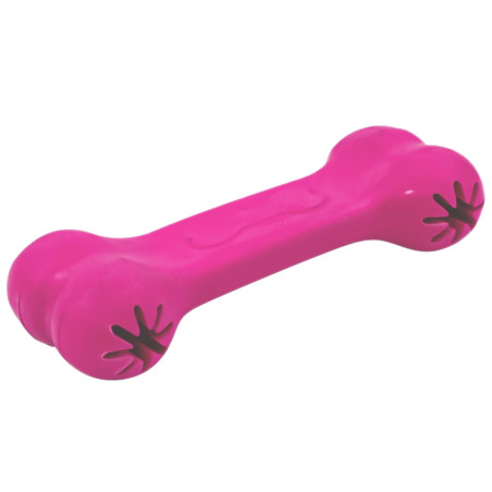 Pet Nova kość na przysmaki aromat wołowiny różowa 11cm - Idealna do zabawy i żucia