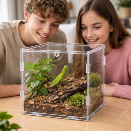 Terrarium akrylowe Terrario MicroAir Hab 15×15×15 cm