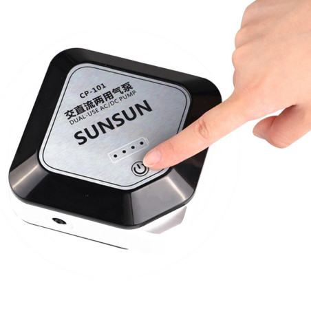 SunSun AC/DC AirPump - napowietrzacz bateryjny i 220V | Niezawodne napowietrzanie akwarium