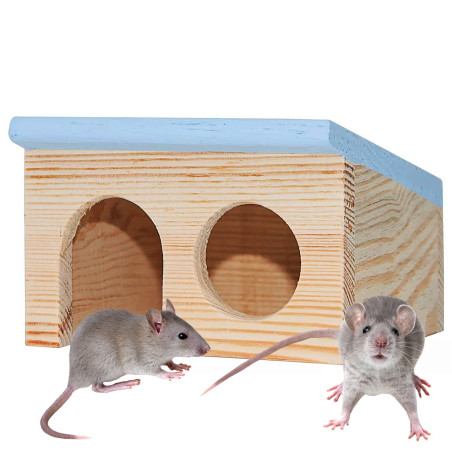 Nature Mouse Home S domek drewniany dla gryzoni - Przytulny i bezpieczny
