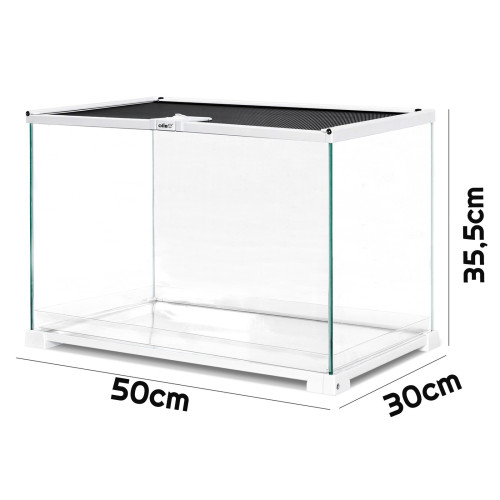OiiBO Terrarium RAK05W 50x30x35cm - Idealne dla gadów i roślin