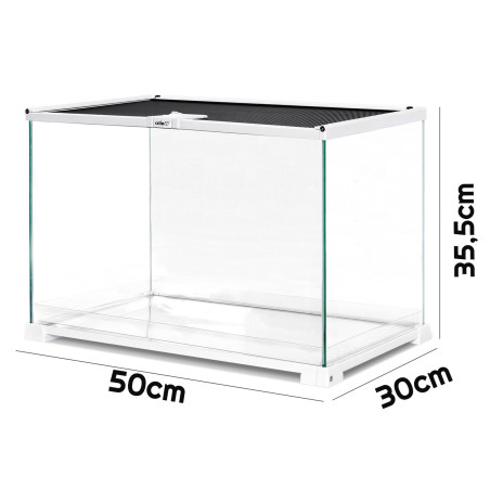 OiiBO Terrarium RAK05W 50x30x35cm - Idealne dla gadów i roślin