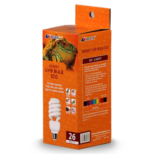Resun Desert UVB Bulb 10.0 26W - Idealna dla gadów, zdrowe kości i aktywność