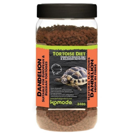 Komodo Tortoise Diet Dandelion 340g - Naturalne, zbilansowane żywienie dla żółwi