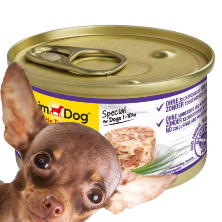 Gimdog Pure Delight 85g kurczak i tuńczyk w galarecie - Smaczna i lekkostrawna dla małych psów