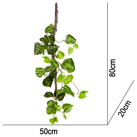 Terrario – Sztuczna Roślina do Terrarium – Wiszący Bluszcz 80 cm - Realistyczny wygląd