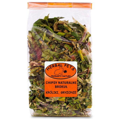 Herbal Pets - Chipsy naturalne Brokuł 50g - Zdrowa przekąska dla gryzoni