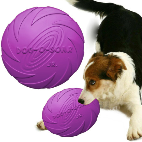 Pet Nova zabawka - dysk gumowy frisbee fioletowy 22cm | Idealna do aportowania