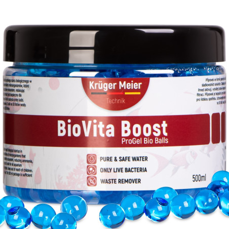 Kruger Meier BioVita Boost - bakterie w żelowych kulkach do akwarium | Krystaliczna woda