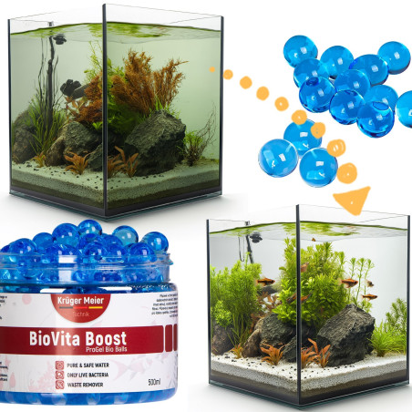 Kruger Meier BioVita Boost - bakterie w żelowych kulkach do akwarium | Krystaliczna woda