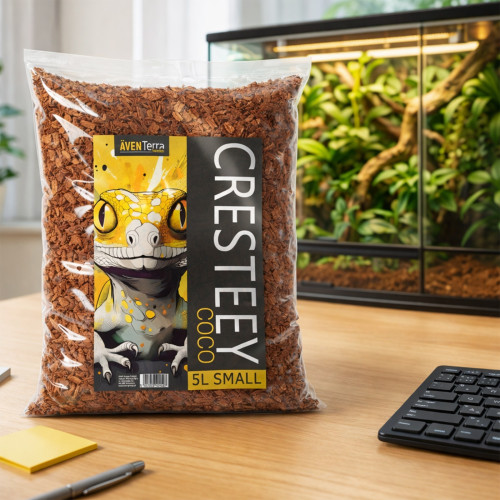 Podłoże kokosowe Aventerra CRESTEEY 5 l (small), zrębki kokosa do terrarium