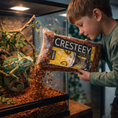 Podłoże kokosowe Aventerra CRESTEEY 5 l (small), zrębki kokosa do terrarium