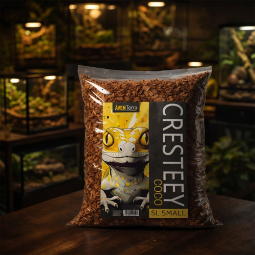 Podłoże kokosowe Aventerra CRESTEEY 5 l (small), zrębki kokosa do terrarium
