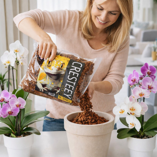 Podłoże kokosowe Aventerra CRESTEEY 5 l (small), zrębki kokosa do terrarium