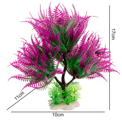 Kruger Meier Plant Purple Palm roślinka sztuczna - Idealna do akwarium