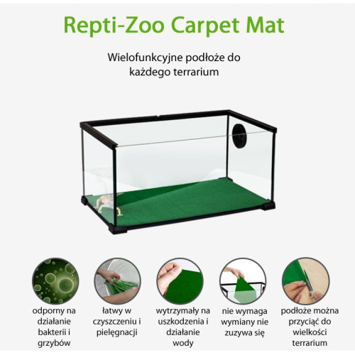 Repti-Zoo Carpet Mat 20x30cm - Idealne do terrarium, bezpieczne dla gadów