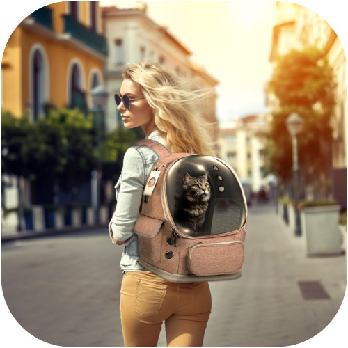 Furrever Friends Citty Red plecak transporter dla kota i psa | Bezpieczny, wygodny transport