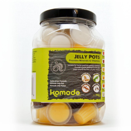 Komodo Jelly Pot Mixed Flavours Jar 60szt - Łatwe karmienie gadów