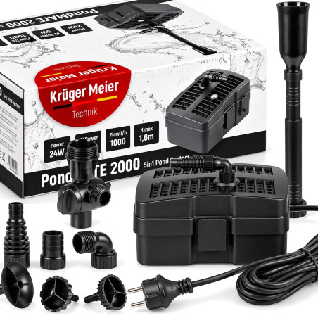 Kruger Meier PondMATE 2000 - 5w1 zintegrowana filtracja i fontanna