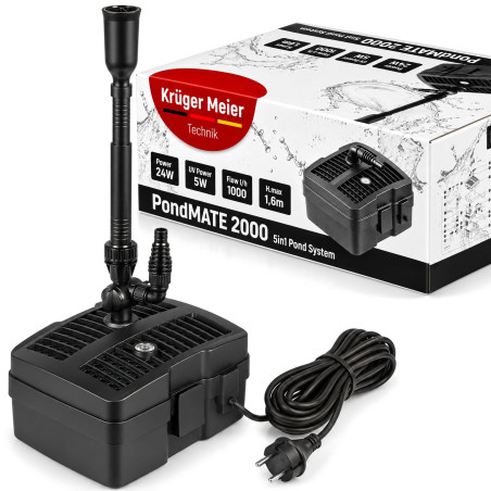 Kruger Meier PondMATE 2000 - 5w1 zintegrowana filtracja i fontanna