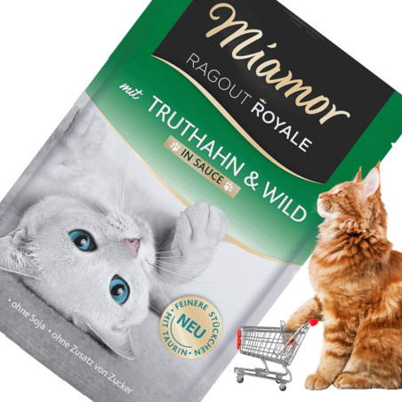 Miamor Royale mit Truthahn & wild - mokra karma indyk i dziczyzna w sosie 100g | Bogate białko, idealne dla wybrednych kotów